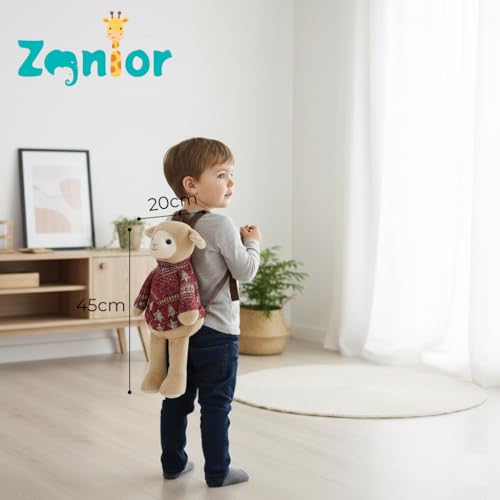 Image of 3-in-1 Bunny Plush Backpack for Kids - Play, Store, Carry Soft Toy Bag - Interactive Toddler Daypack for Travel & School