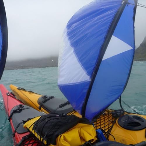 Foldable Kayak Sail Clear Window Downwind Kayak Windsurfing for Kayaks Canoes Inflatable Boats Enduring Windsurfing Sail