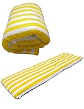 Cojín colchón para tumbona o asiento fabricado con materiales de gran calidad y con rellenado de fibra mixta de algodón y poliester que garantizan su calidad.