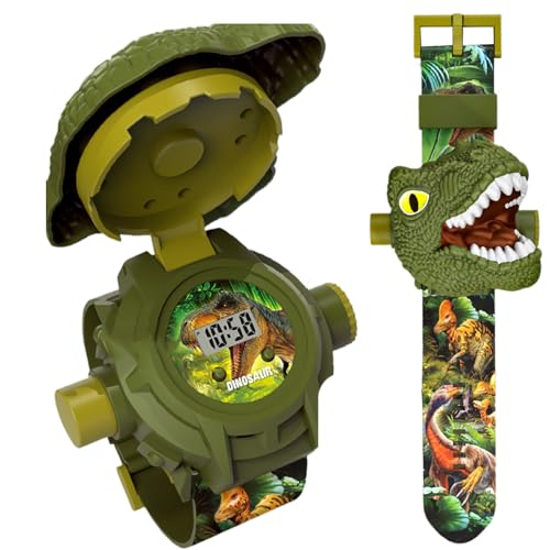 Reloj Dinosaurio genérico para – Juguete seguro para el aprendizaje de la infancia, reloj electrónico de proyección para, cumpleaños infantil, vacaciones de Navidad, casa, viaje, interior