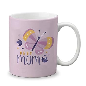 The Purple Tree Porcelain Bone China Mug (300 ml, Multicolour)
