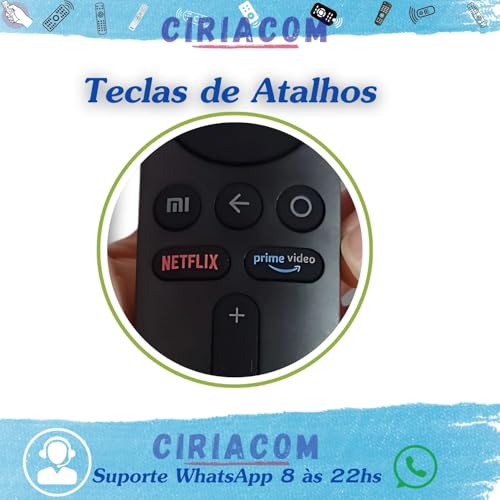 Controle Remoto com Comando de Voz Compatível com MiBox, Mi Stick TV, XMRM-00A, XMRM-00AB1, MiBox, 4
