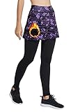 【Estilo】 ¡La falda fluye fácilmente desde la cintura y adula la mayoría de las formas femeninas! Esto integra un cinturón de corredor y un SKORT de entrenamiento, ¡todo en uno!