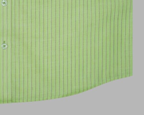 Image of GHPC 100% Cotton Striped Half Sleeves Regular Fit Formal Shirt for Men