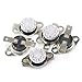 ELCOKITEX 5Pcs Thermostat 130 Degrees Celsius Thermal Control Switch Normally Open N.O 250V 10A Adjust Snap Disc KSD301 for Microwave,Oven,Coffee Maker