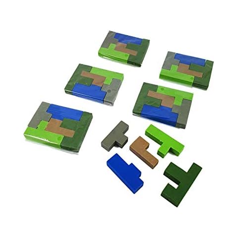 Pixel Puzzle Camouflage Erasers x 12 Cover