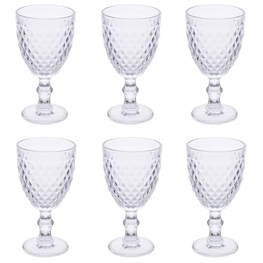 Villa d´Este Home Tivoli 1996 Madame - Juego de 6 copas de vino de 370 ml de cristal, superficie trabajada efecto diamante, transparente | Ya disponible en tu tienda friki favorita! En mundofriki.es!