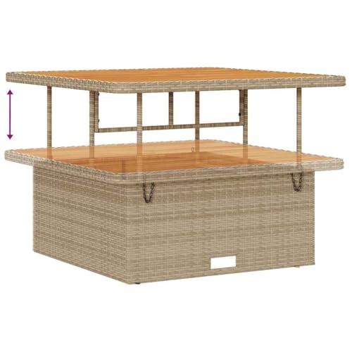 Vidaxl Set Di Divani Modulari Da Esterno Con Cuscini Beige E Crema In Rattan Per 6 Persone. Mobili Da Giardino Con Piedini Regolabili. Set Moderno Per Sedersi All'aperto E Godersi Momenti Insieme E - 5