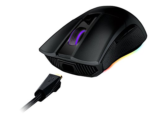 Asus ROG Gladius II ORIGIN Mouse Gaming Ottico, 12000 DPI, Design Ergonomico, Aura Sync RGB, Interruttori Omron, Nero