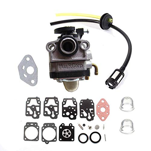 HQparts Carburetor & Rebuild kit & Fuel Line Compatible with Tanaka TBC-225 TBC-225C TBC-230 TBC-230B Trimmer 6690512 Spark Plug