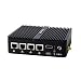 STRHIGP Firewall Mini PC OPNsense Celeron J4125 Quad Core Firewall 4 LAN, DDR4 8GB RAM 128GB SSD, Gigabit Ethernet Router, SIM Slot, AES-NI Fanless Desktop Computadora, HDMI, COM, 2USB3.0, 4USB2.0