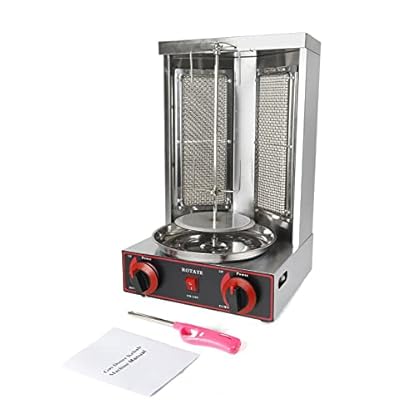 Dönergrill Gyrosgrill, 3000W Gas Doner Kebab Machine, Edelstahl Grill Grillmaschine Tischgrill Vertikal Hähnchengrill 220V – Bild 4
