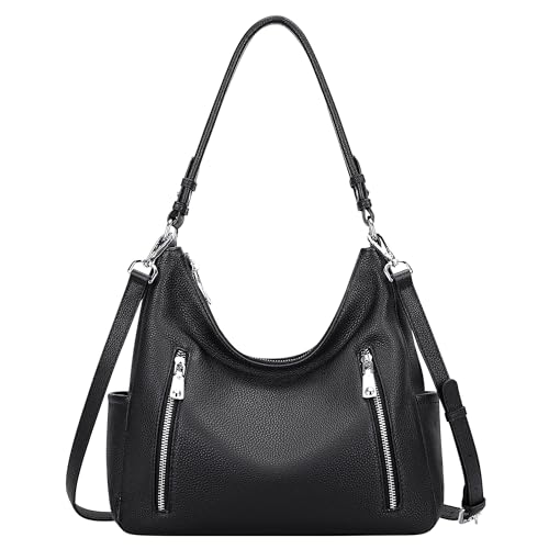 Over Earth Leather Hobo Crossbody Bag with 2 Straps