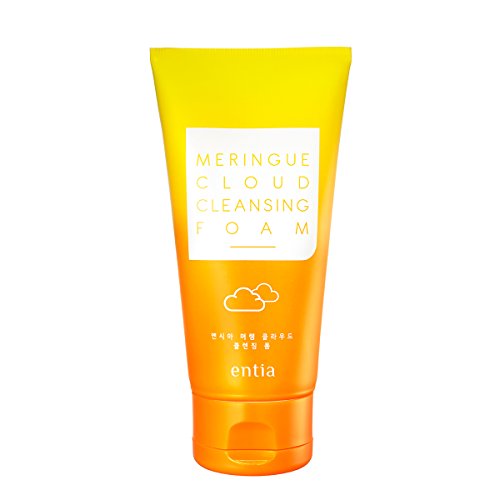 [ENTIA] Meringue Cloud Cleansing Foam 3.38 oz. (100ml) - Pore Care Egg Foam Cleanser, Rich and Soft Bubble Foam, Hypoallergenic Deep Cleansing Cleanser