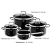 Silit Elegance Line Topfset Induktion Saucepans with Glass lid, Induction pots, uncoated, 18/8 stainless steel