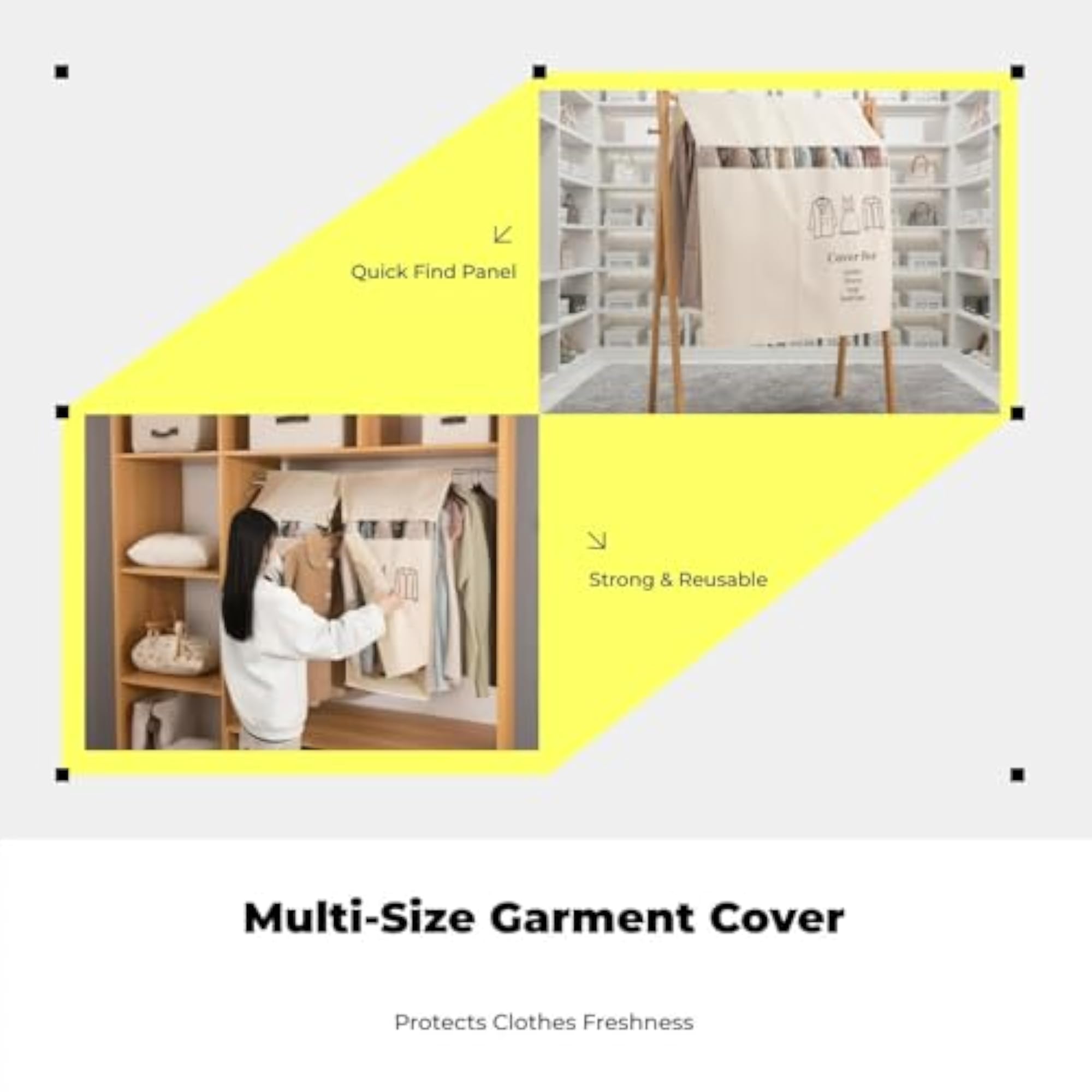 Dustproof Garment Rack Cover, Waterproof Protector