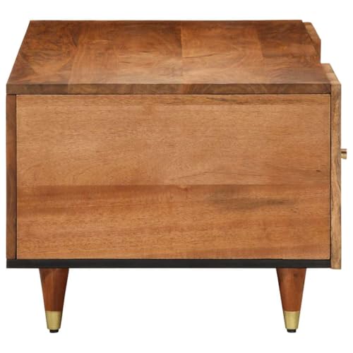 Table basse manguier massif avec rangement pour salon ordonné chic - 5