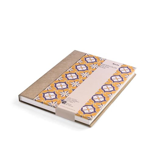 Arrtx 水彩スケッチブック A5 8.3 x 5.9インチ コットン100% コールドプレス 300gsm/140ポンド 無酸性 両面テクスチャ表面 24枚 絵画、スケッチ、ミクストメディア用