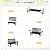nalone Outdoor Bench, HDPE Patio Bench, Rot-Proof Porch Benches (Black)