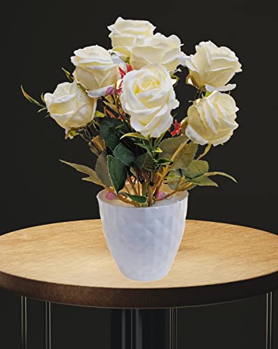 ARTSY® Artificial Flowers with Pot for Decoration for Table top, ...