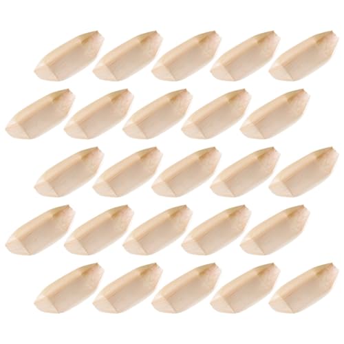 Platos desechables de madera para sushi 21.5x11 cm GLEAVI miniatura 1