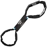 JELEX Dr. Security Fahrradschloss Anti-Diebstahl-Sicherung aus hochwertigem Stahl mit Textilmantel und 4-stelligem Zahlenschloss, personalisierbar. Für Cityräder, MTB und E-Bike. Maße: 98 cm x 2,5 cm