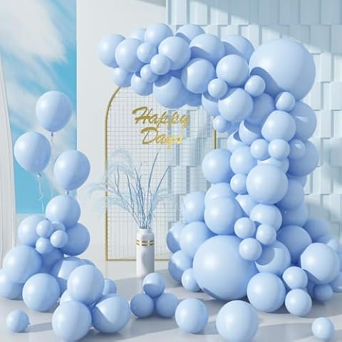 Biapian 104PCS Pastel Blue Balloon Kit Cover