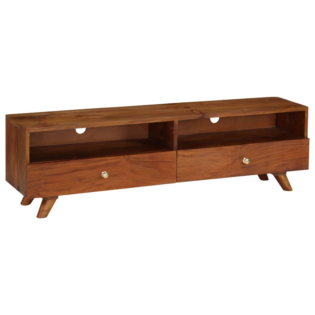 Générique Mobile TV in legno di recupero, 140 x 30 x 40 cm, design sobrio e pratico, con 2 armadi e 2 ripiani aperti, mobile TV in legno riciclato, per soggiorno, conservazione