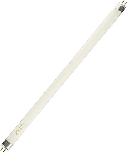 Satco S1905 3000K 8 vatios Mini Bi Pin T5 lámpara de precalentamiento, blanco cálido