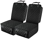 PETICON 2 Pack of Waterproof Front Seat Car Cover, Full Protection Dog Car Seat Cover with Side Flaps, Nonslip Scratchproof Front Seat Cover Fits for Cars, Trucks, SUVs, Jeep