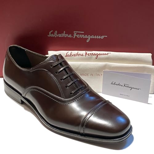 Leather Seul Cap Toe Oxford Welted Men's Dark Brown Dress Shoes (Salvatore4