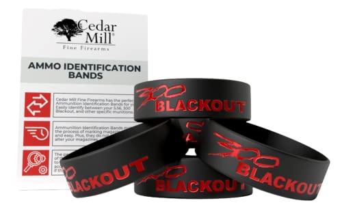 Cedar Mill Fine Firearms 5 Pack - Sparta 300 Blackout Magazine Marking Band For Rifle, Rubber Mag Caliber Identification 300 Aac Blk Accessories #TOP1