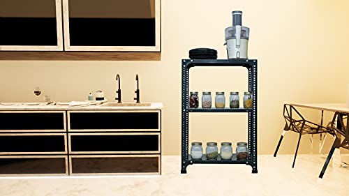 Image of SMR Prime CRC Sheet 24 Gauge Multipurpose Slotted Angle Rack with 3 Shelf for Home, Office & Industry - (36x24x18 in, 9.6 Kg | 16 Gauge Angle-Grey)