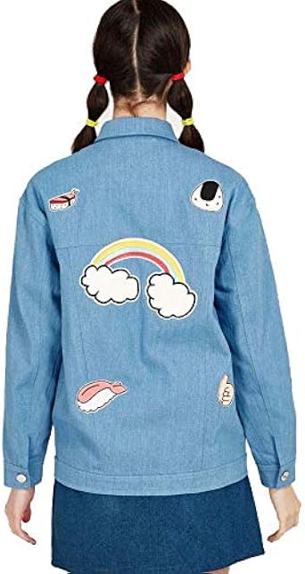 Kawaii Denim Jacket with Applique 