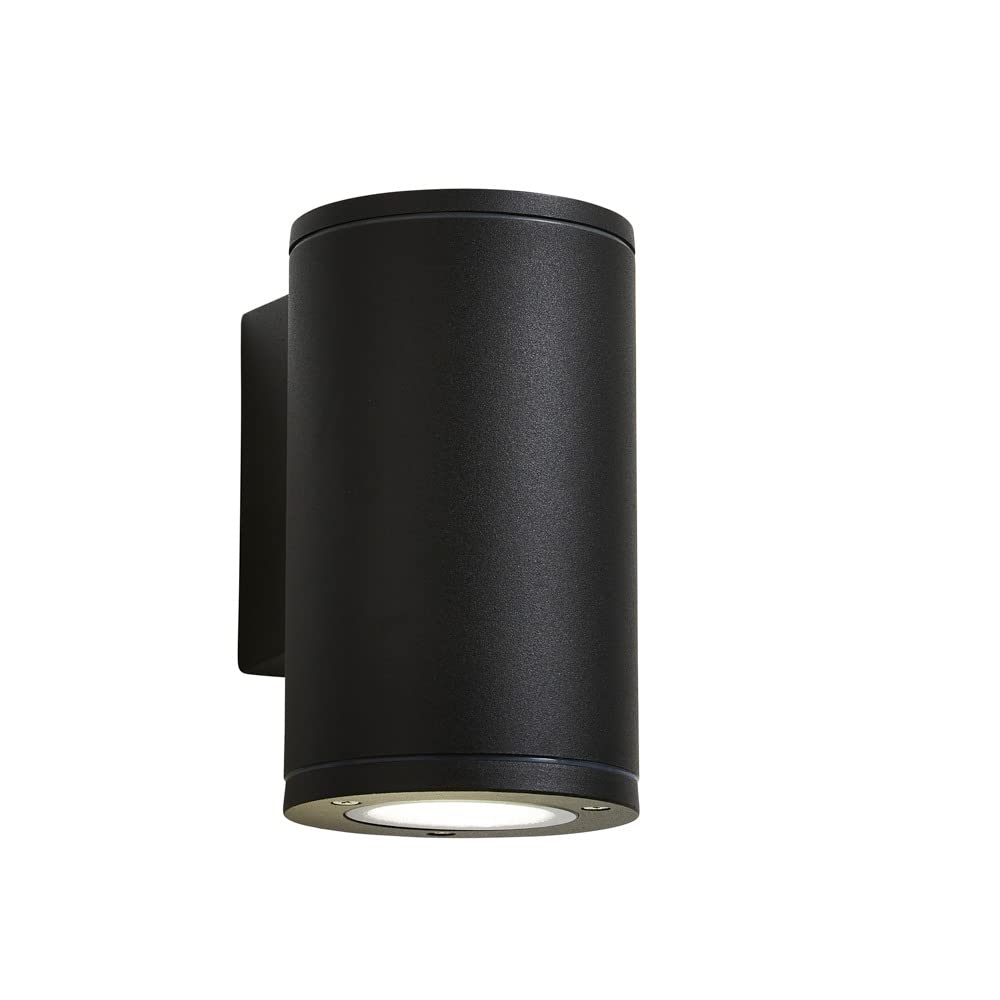 LITECRAFT Argo Outdoor Wall Light Garden IP54 Integrated LED - (Up or Down, Black)
