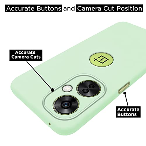 Image of Pikkme OnePlus Nord CE 3 Lite 5G Back Cover | Full Camera Protection | Raised Edges | Super Soft Silicone | Bumper Case for OnePlus Nord CE 3 Lite 5G (Mint Green)