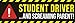 Artisan Owl Student Driver and Screaming Parent! New Driver Safety Funny Magnetic Auto Bumper - 10x3 Car Magnet (1 Magnet)