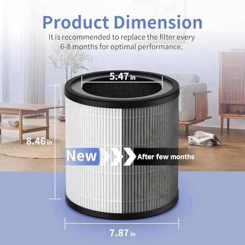 Image of Maf-03 Replacement Filter for Ibuki L Air Cleaner Purifier MA-03 MA-03CW, Part MAF-03, 3 Stage Filtration, 2 Pack