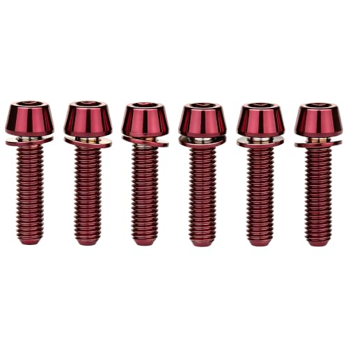 Image of Titanium M5x20mm Allen Hex Tapered Bolt Screw (Burgundy)