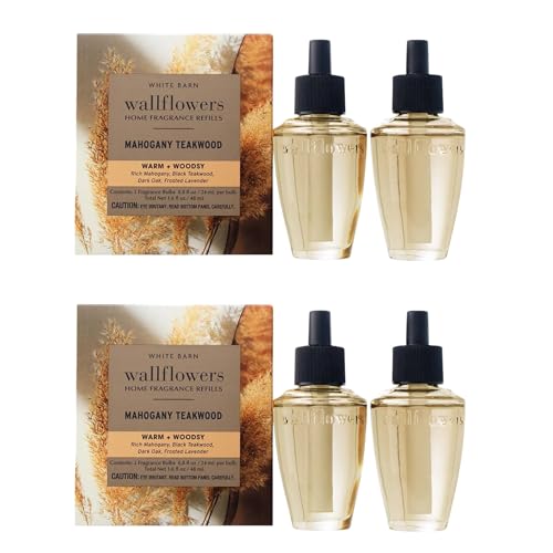 Mahogany Teakwood Wallflowers Refills 4 Pack