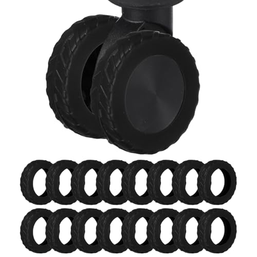 Housses de roue de bagages résistantes en silicone noir pour prolonger votre valise