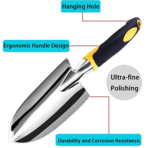 Gardening Hand Trowel, Rust Resistant Ergonomic Grip Shovel, Heavy Duty Garden Tool for Digging, Garden Edging, and Weed Removal - Afbeelding 4