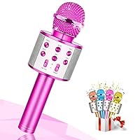 Dislocati Gifts for 3-12 Year Olds Girls, Microphone for Kids Toys for 3-12 Year Old Girls Bluetooth Microphone Teenage Boys Girls Toys Age 3 4 5 6 7 8 Party Toys for Girls Christmas Xmas Gift for Kid