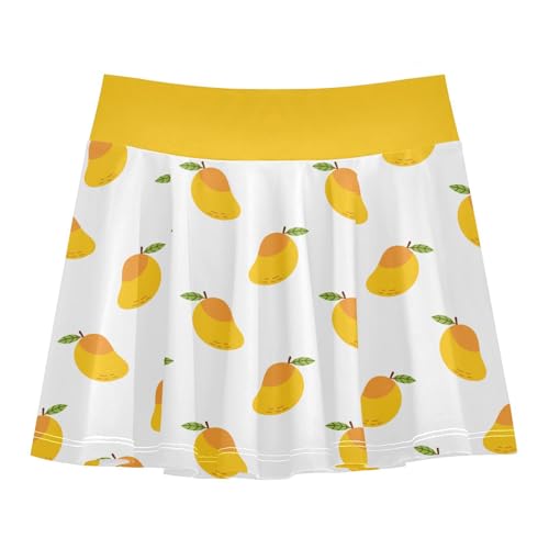 Girls Skorts High Waist Athletic Skirts with Shorts Mango Stretchy Teens Performance Tennis