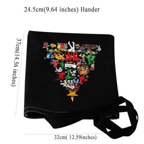 PXTIDY Musical Theater Christmas Tote Bag Musical Theatre Christmas Gift Reusable Grocery Bag Thespian Gift2