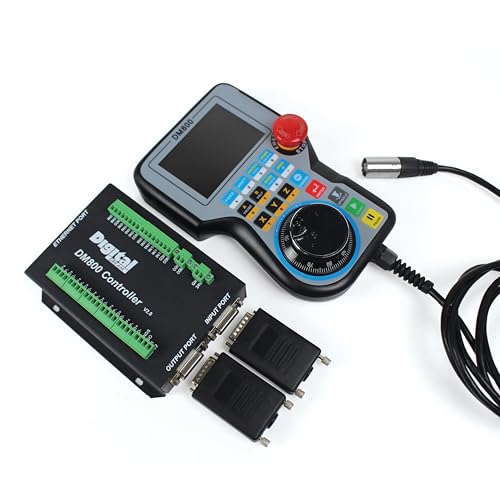 RATTMMOTOR DM800 5-Achsen-Standalone-CNC-Bewegungs-Offline-Controller mit MPG E-Stop Handrad, Handsteuerung, unterstützt Ethernet, G-Code RATTMMOTOR DM800 5-Achsen-Standalone-CNC-Bewegungs-Offline-Controller mit MPG E-Stop Handrad, Handsteuerung, unterstützt Ethernet, G-Code