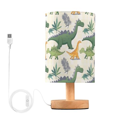 Lampe de chevet dinosaure vert pour l'histoire du soir des enfants