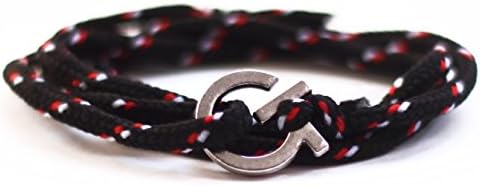 Global Tie Leather Anchor Bracelet Wrist Wrap • Adjustable • Eco-Friendly • For Men & Women Fashion (Silver)