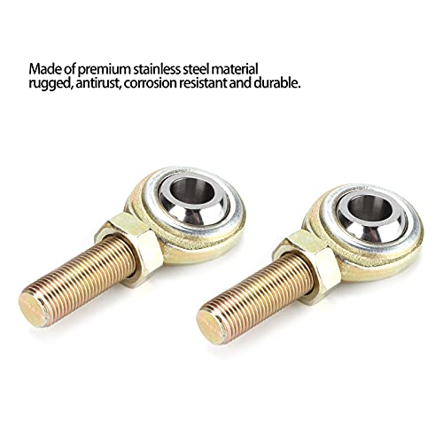 Terminales de rodamiento Heim 1/2 LH de acero inoxidable para motos y ATV 2 uds 3