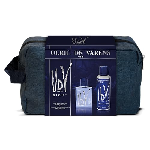ULRIC DE VARENS - Trousse UDV Night - Eau de Toilette Homme 60 ml + Déodorant 200 ml - Fougère Fruitée Orientale - Made in France